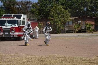 Firefighters take on HAZMAT training