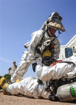 Firefighters take on HAZMAT training